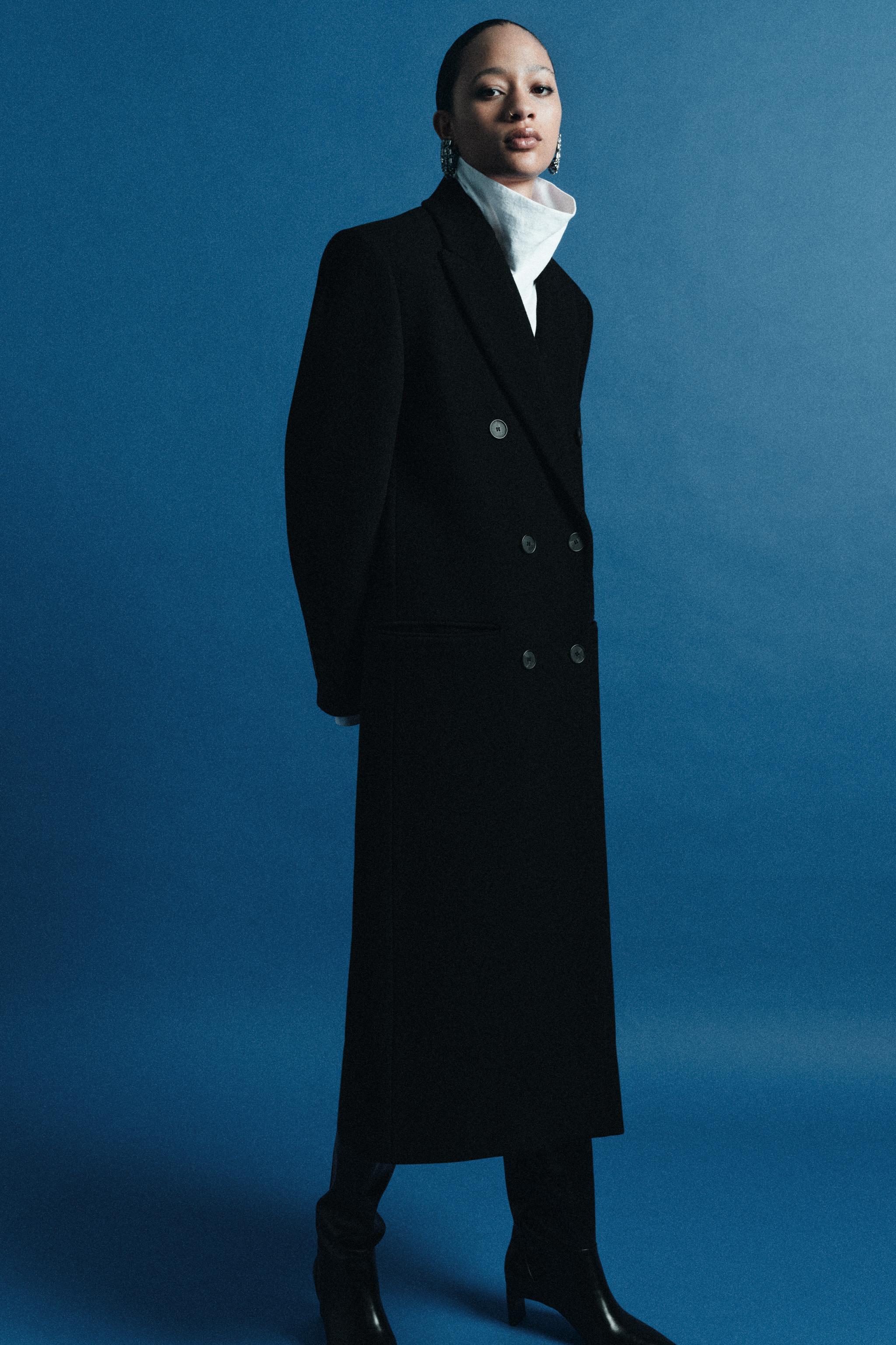 ZW COLLECTION LIMITED EDITION ウール混コート - ブラック | ZARA