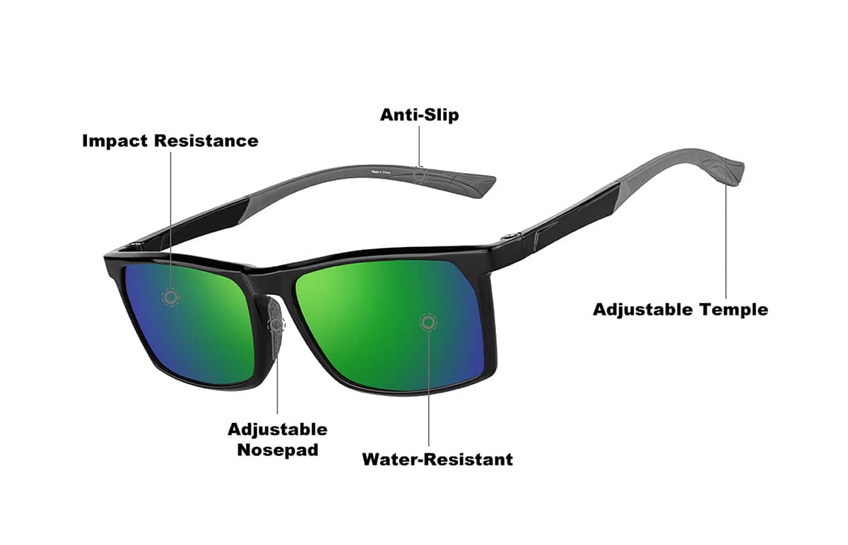 Black Zunnies - Rectangle Sports Sunglasses #99112721 | Zenni Optical