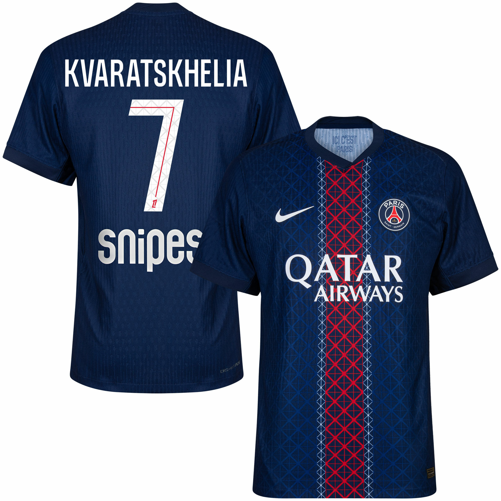 Nike PSG Dri-Fit ADV Home Kvaratskhelia 7 Jersey 2025-2026
