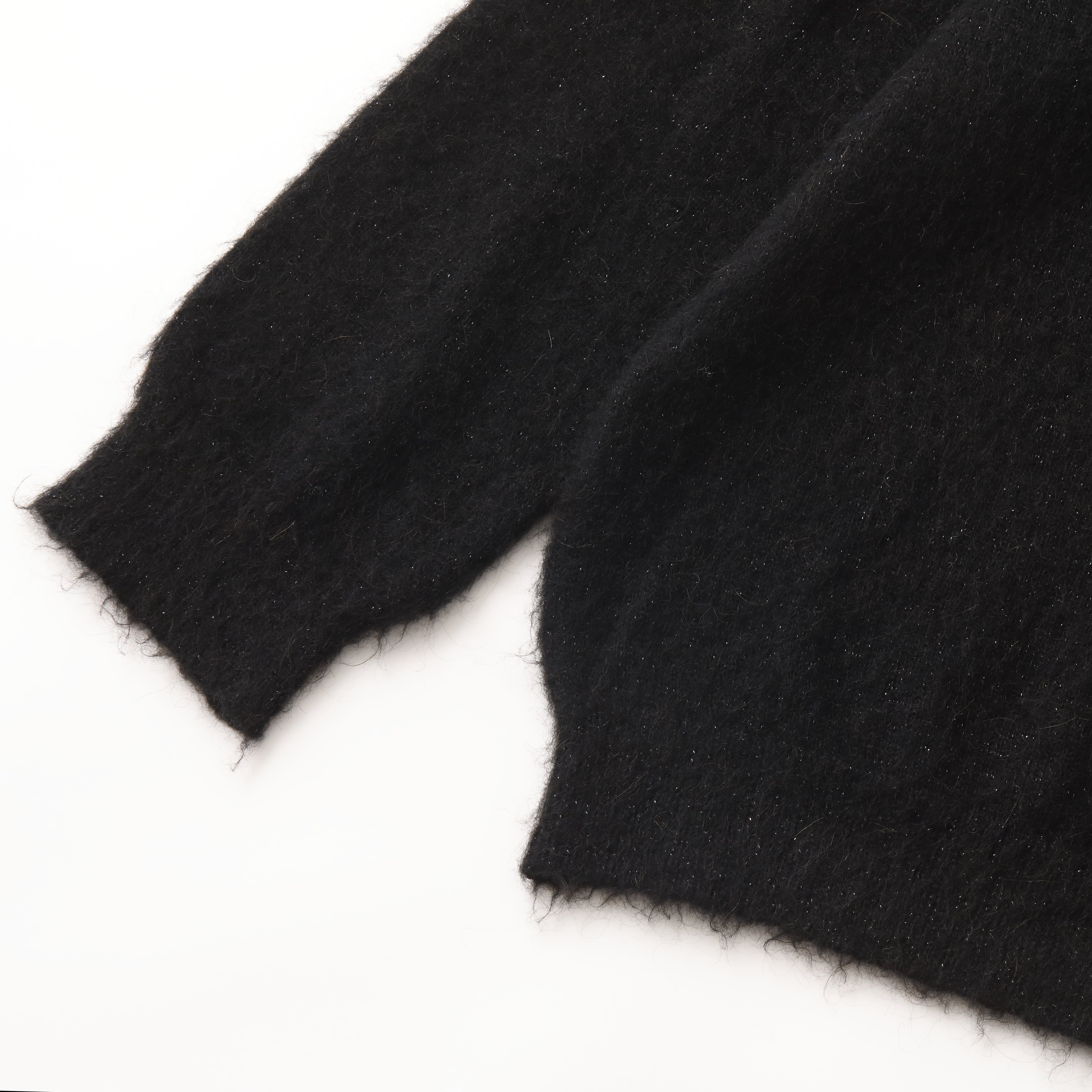 S.F.C LAME MOHAIR CARDIGAN - BLACK – STUDY SHOWROOM STORE