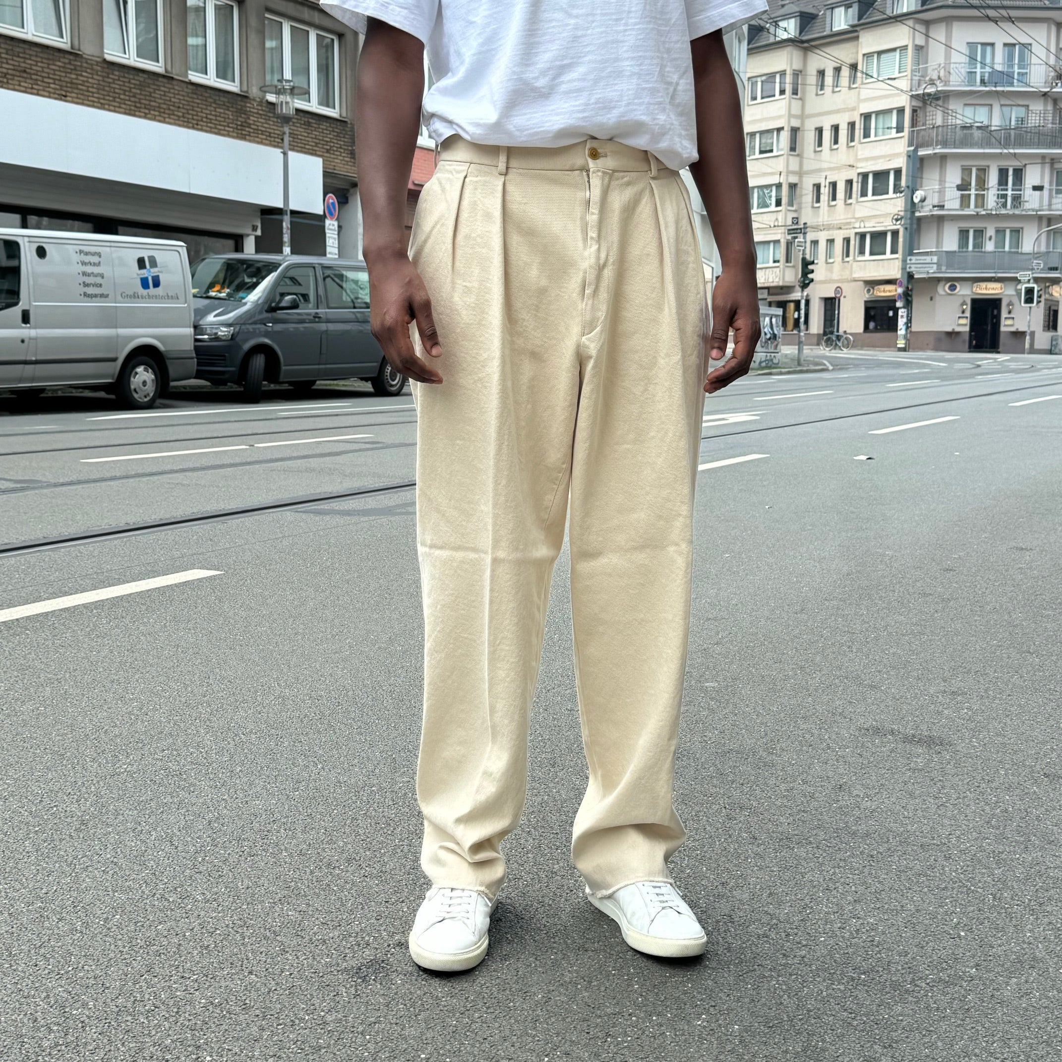neat | sea island cotton denim chino kinari – stuf|f-official