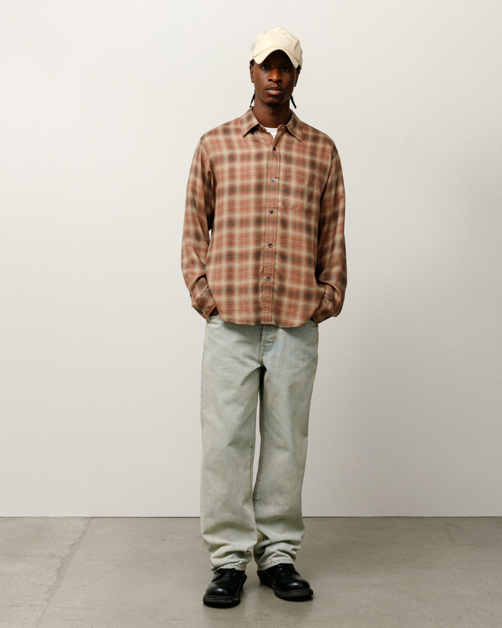 Matthew Printed Shirt ‚ Brick | Tops & Shirts | Stussy – Stussy AU