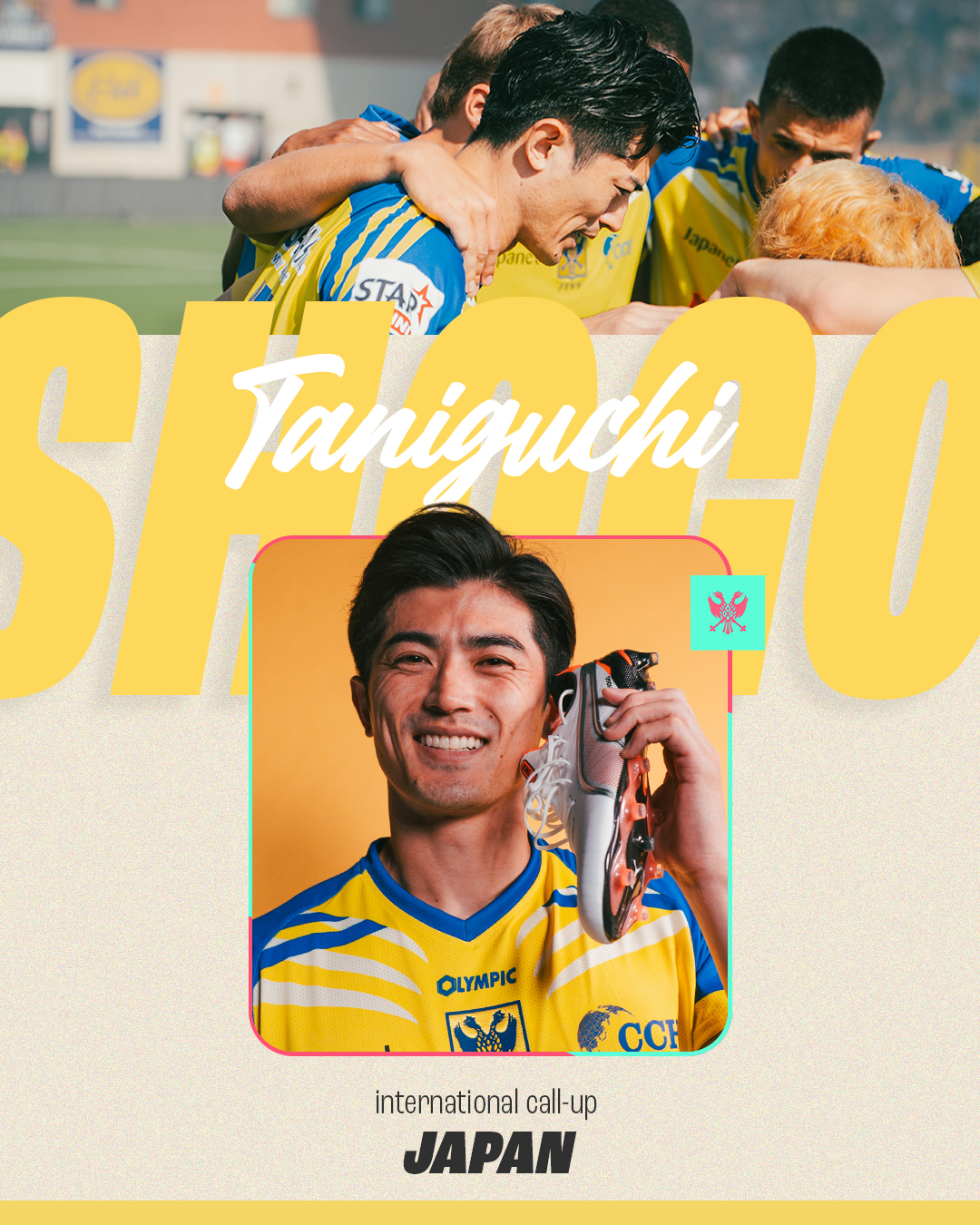 日本代表】DF谷口彰悟選手がSAMURAI BLUE メンバーに選出 | STVV