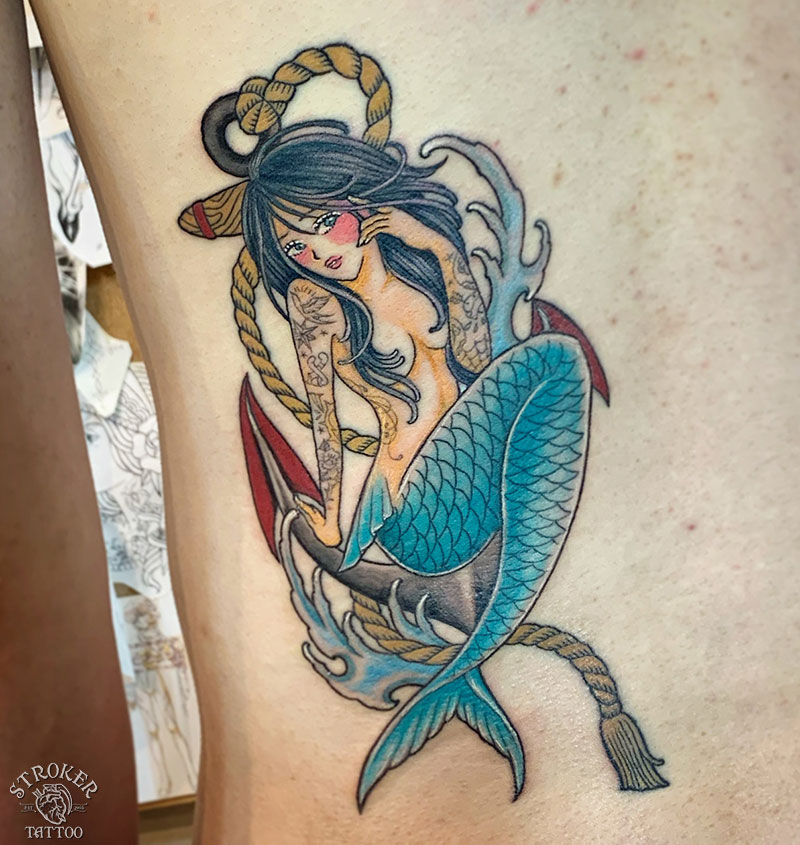 人魚・彼岸花とトトロ | STROKER TATTOO