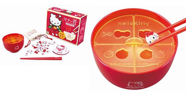 お豆になった「ハローキティ」をつまんでお箸づかい名人をめざす