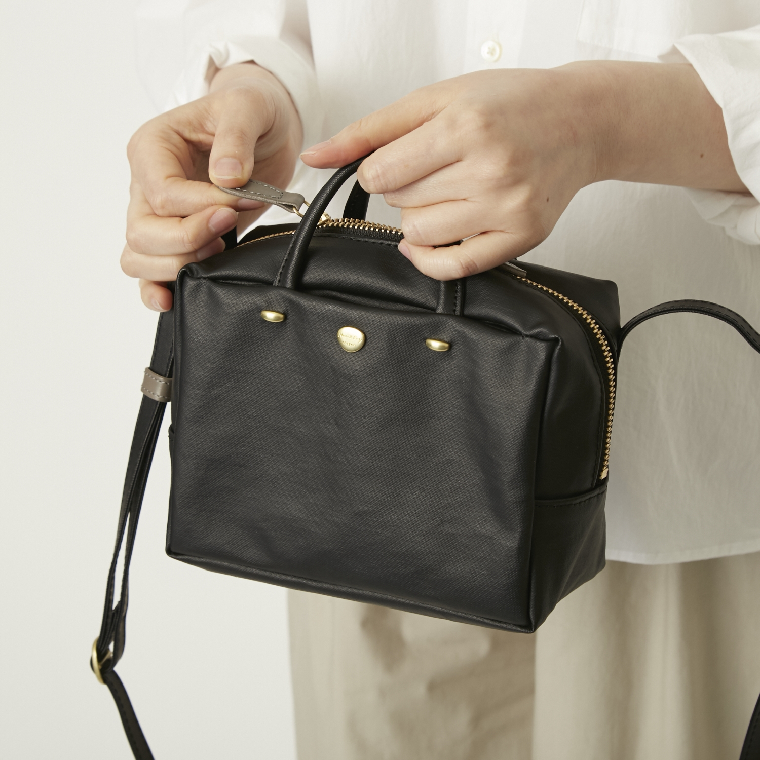 Neutral Gray/ジェーン 2way ショルダーバッグ ミニ -軽くて丈夫、雨に
