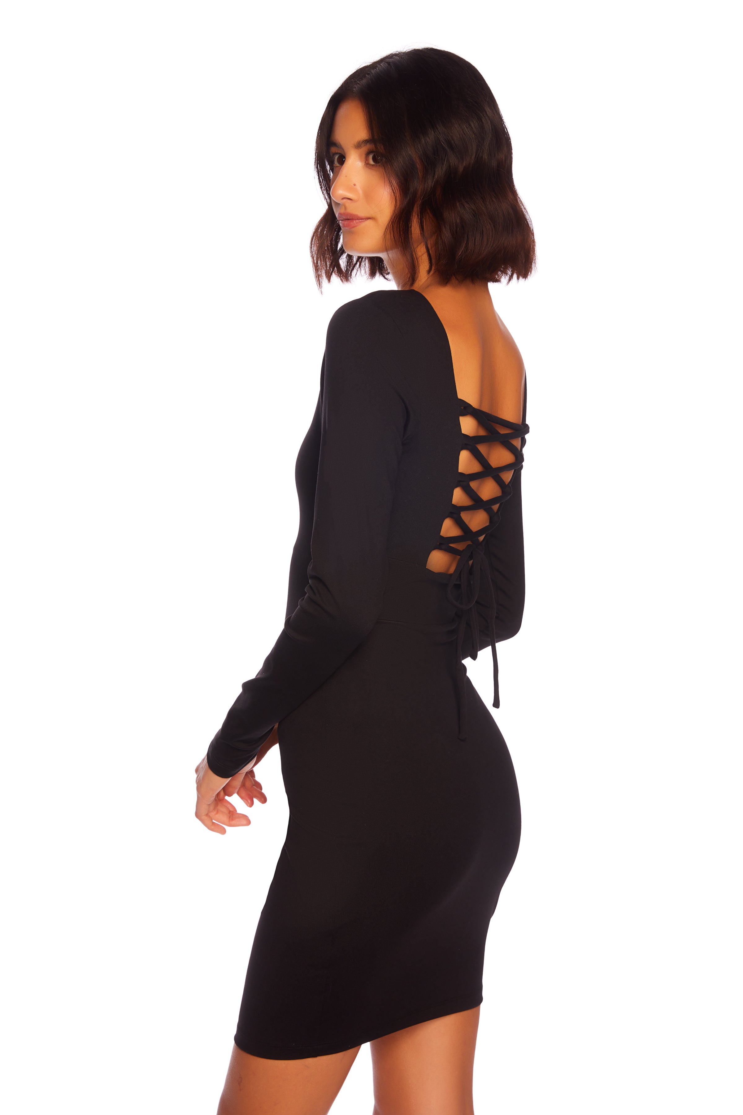 crossback long sleeve dress – Susana Monaco‎
