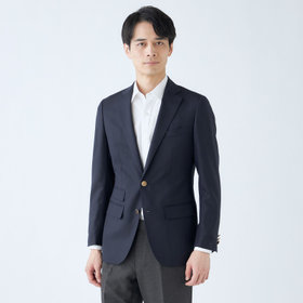 RBC】【秋冬】ウールブレンド2釦ジャケット/ネイビー/NEW ZEALAND WOOL