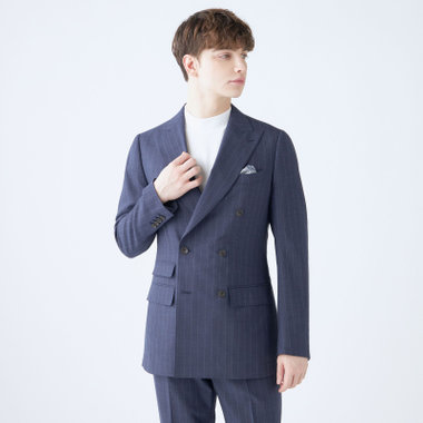 CLASSICO TAPERED】【春夏】6釦2掛けダブルスーツ 2タック/ネイビー