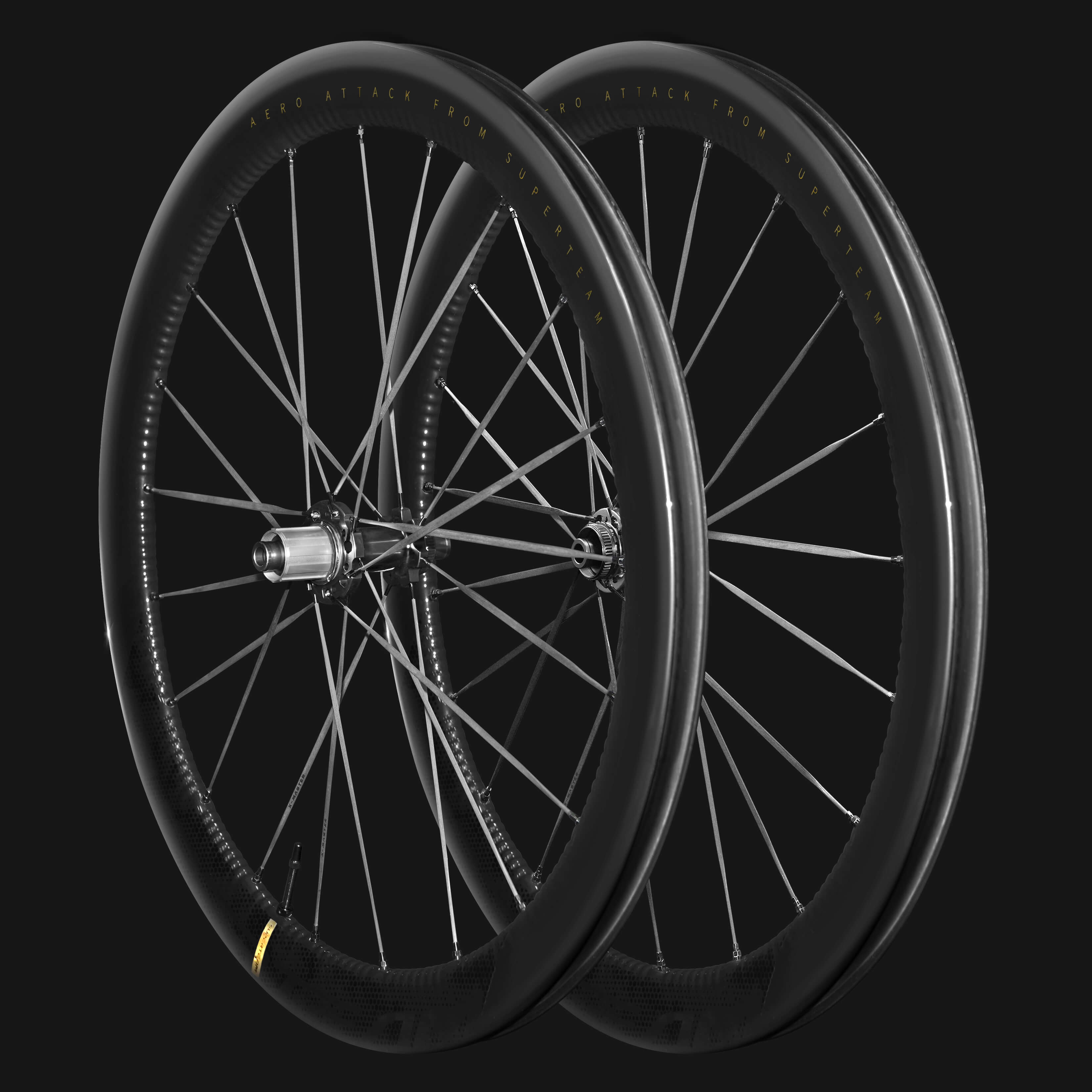 S-ALL Carbon EVO D28-50 DISC Brake Black Spokes | Superteam Wheels