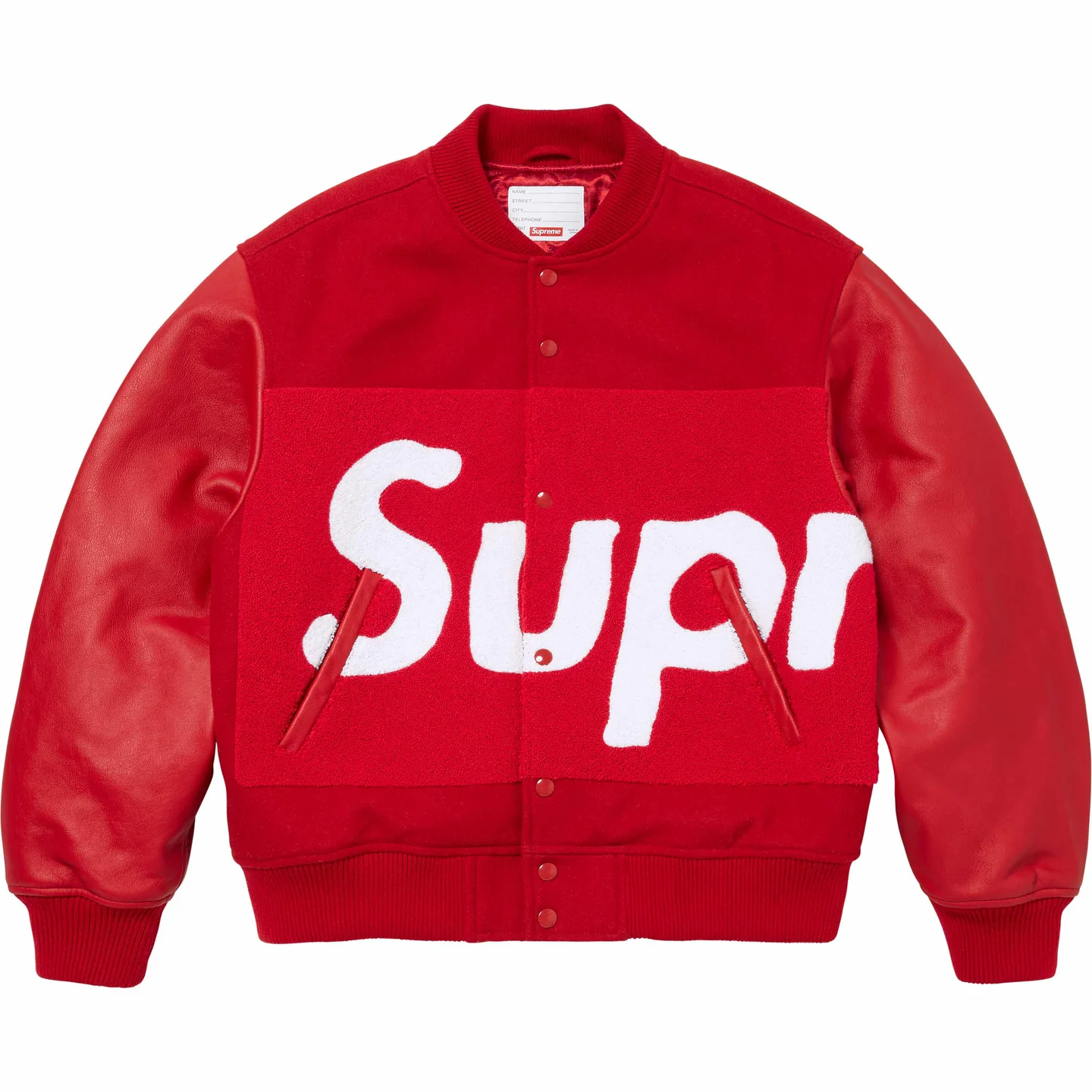 Big Logo Chenille Varsity Jacket | Supreme 24ss