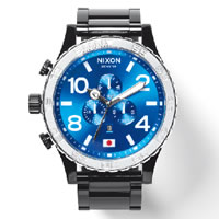 ア29/NIXONブラッククォーツ腕時計ムラサキスポーツ100店舗記念限定