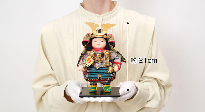 五月人形 鎧着子供大将 縹威 / おしゃれでコンパクトなかわいい