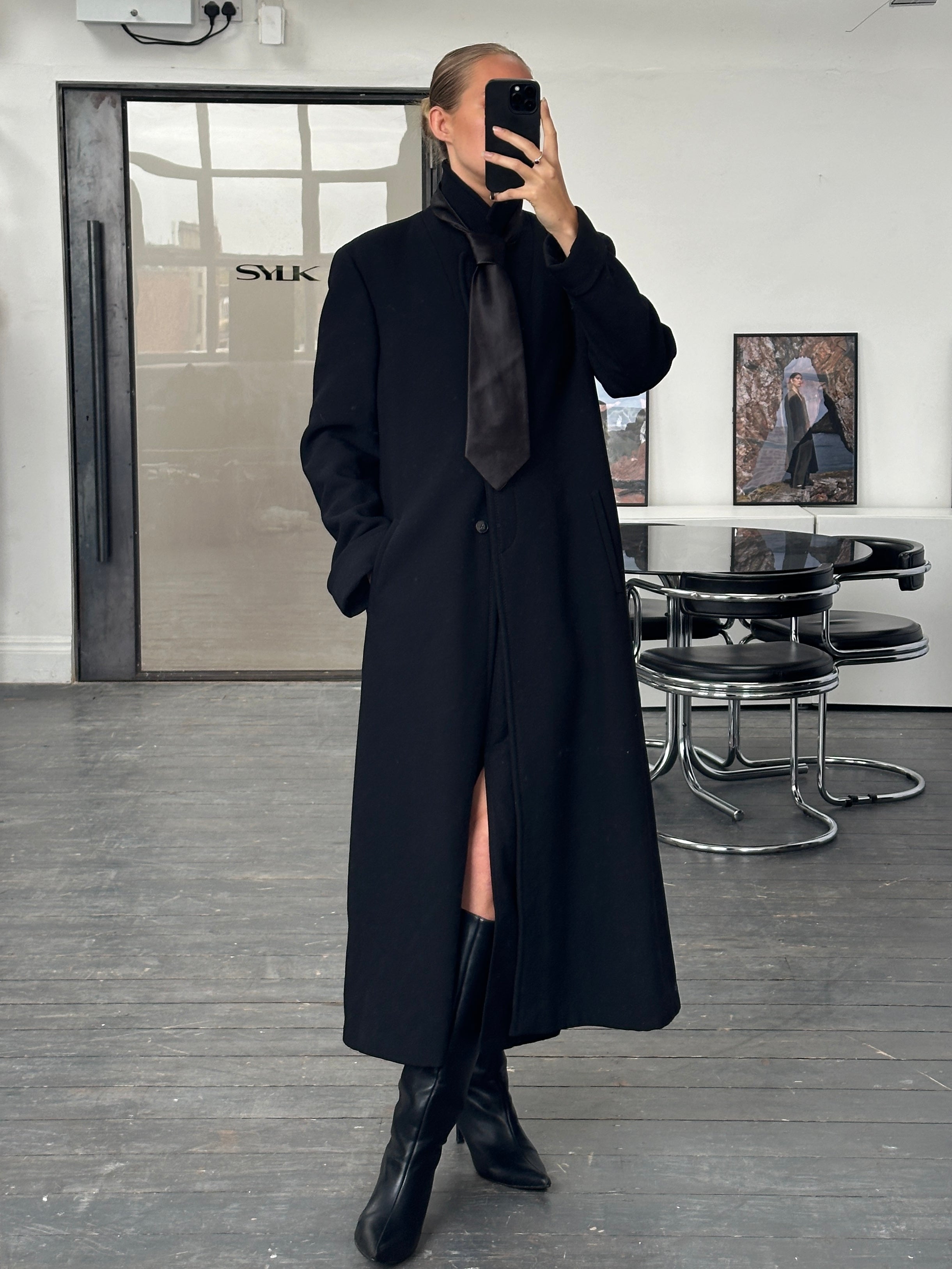 Giorgio Armani 1990s Pure Wool Floor Length Coat - M