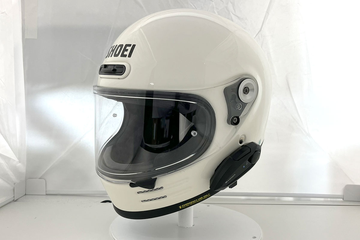 B+COM TALK バイク用インカム フルフェイスヘルメット取付方法 SHOEI