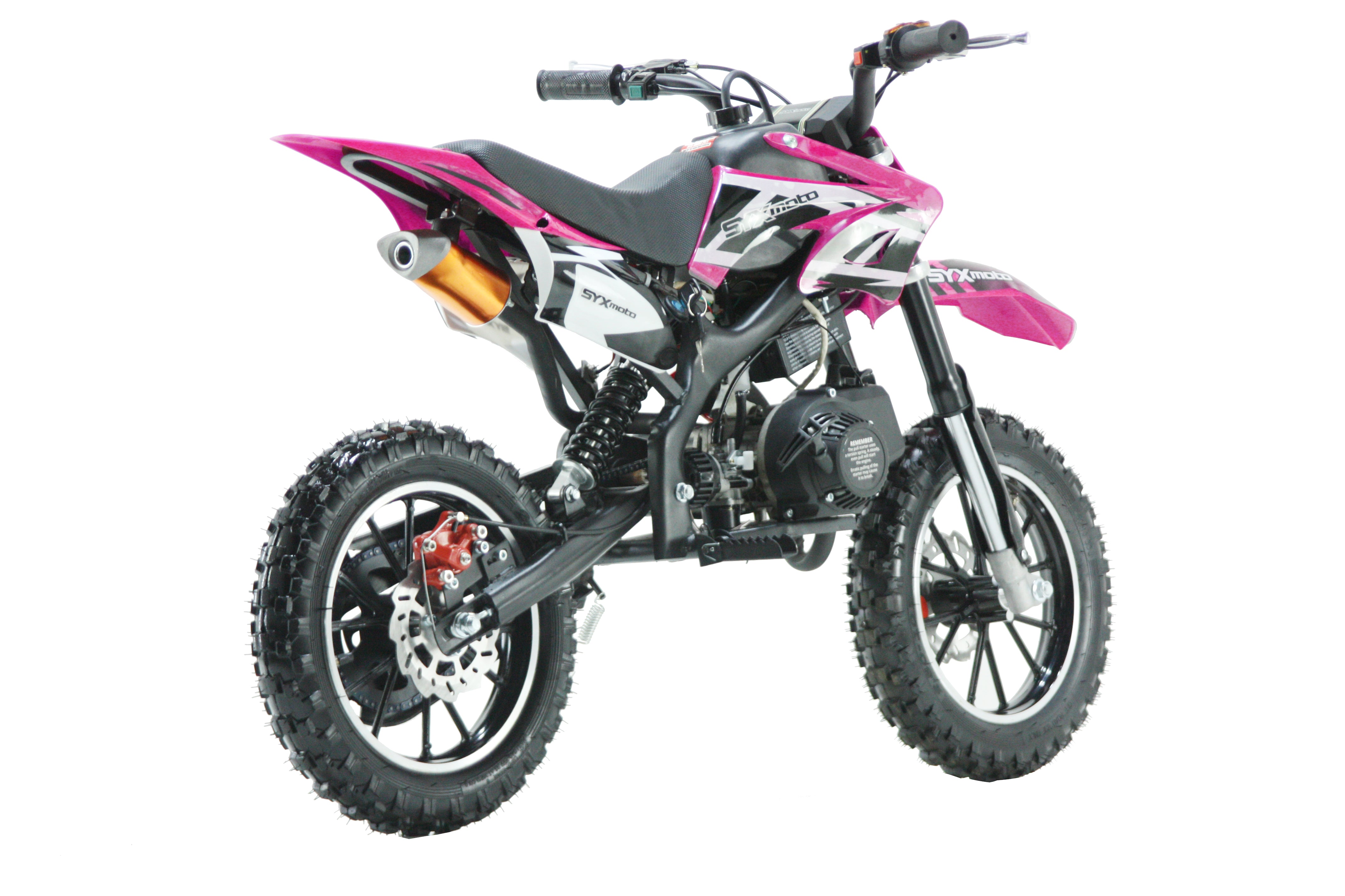 SYX MOTO Holeshot ES 50cc Electric Start Mini Dirt Bike, Pink